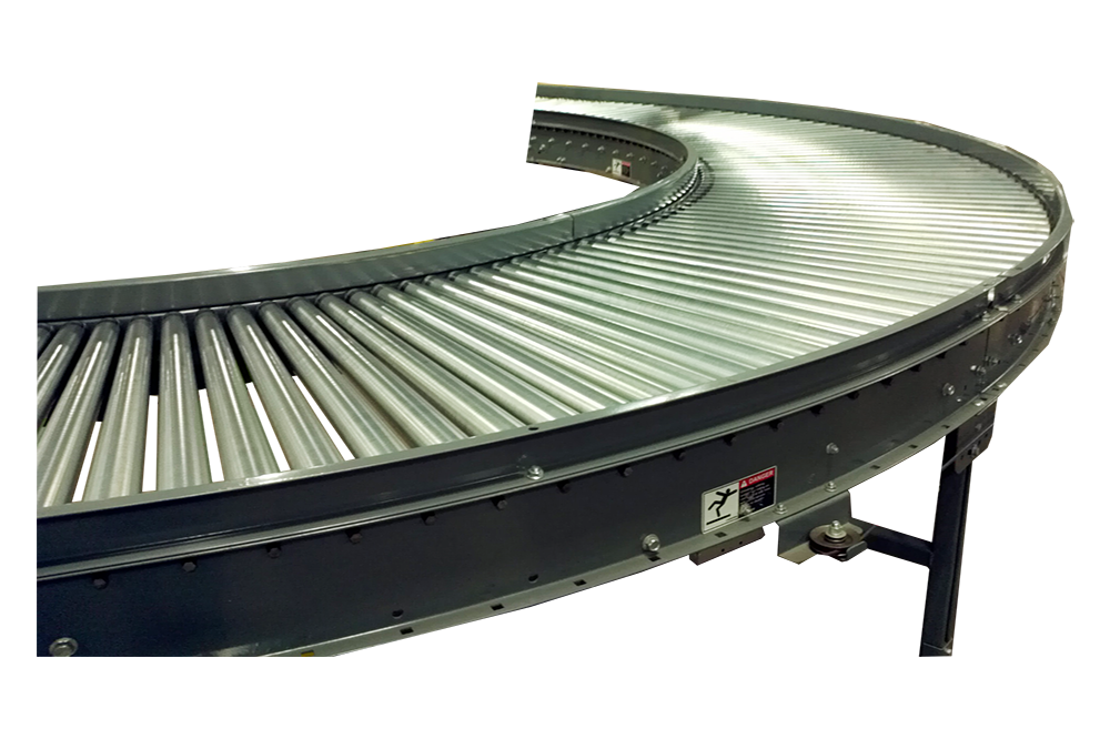 powered roller conveyor curve